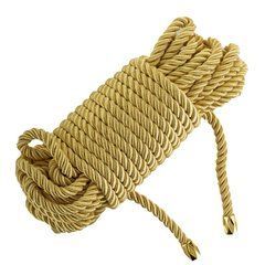 Мотузка для шибарі LOCKINK SEVANDA Shibari Pratice Rope, золотиста, 8 м, нейлон+бавовна