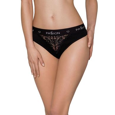 Трусики з широкою гумкою і мереживом Passion PS001 PANTIES black, size M