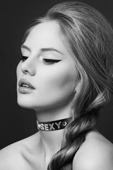 Чокер со стразами Bijoux Pour Toi - SEXY, натуральная кожа