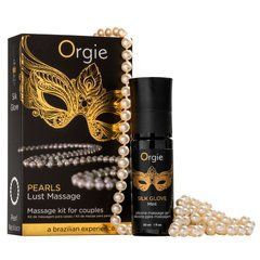 Набор для жемчужного массажа Orgie &ndash; Pearls Lust Massage (30 мл), силиконовый гель, ожерелье