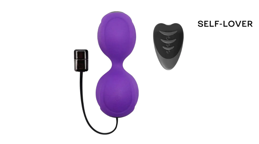 Вагинальные шарики с вибрацией Adrien Lastic Kegel Vibe Purple